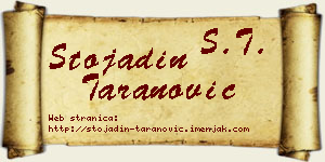 Stojadin Taranović vizit kartica